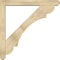 Ekena Millwork Olympic Craftsman Rough Sawn Bracket w/ Offset Brace, Douglas Fir, 6"W x 46"D x 46"H BKT0604X46X46OLY04RDF - alternate 2